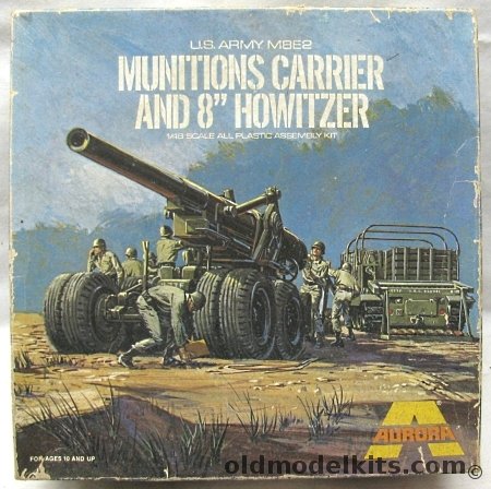 Aurora 1/48 M8 Munitions Carrier and 8 Inch Howitzer, 333-350 plastic model kit